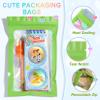 Pack of 100 Smell Proof Mylar Resealable Bags Holographic Packaging Bags Resealable Zipper Bags with Clear Window for Food Storage and view 3