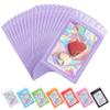 100 Pieces Resealable Mylar Smell Proof Bags, Holographic Packaging Bags, Resealable Zipper Bags with Clear Window for Food Storage and Lip Gloss, view 1