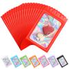 100 Pieces Smell Proof Mylar Resealable Bags Holographic Packaging Bags Resealable Bags with Clear Window for Food Storage & Shine view 1