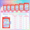 100 Pieces Smell Proof Mylar Resealable Bags Holographic Packaging Bags Resealable Bags with Clear Window for Food Storage & Shine view 2