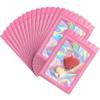 100 Mylar Resealable Bags Odor Resistant Holographic Packaging Bags Resealable Zippered Bags with Window for Food Storage and Storage view 1