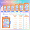ANZNKU 100PCS Holographic Orange Mylar Bags, Resealable Smell Proof 5.1x8.3 view 2