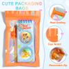 ANZNKU 100PCS Holographic Orange Mylar Bags, Resealable Smell Proof 5.1x8.3 view 3