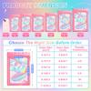 Pack of 100 Smell Proof Mylar Resealable Bags Holographic Packaging Bags Resealable Zipper Bags with Clear Window for Food Storage and view 2