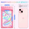 100 Pieces Resealable Mylar Smell Proof Bags, Holographic Packaging Bags, Resealable Zipper Bags with Clear Window for Food Storage and Lip Gloss, view 2
