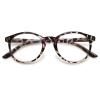 MAGIMODAC Ladies Anti Blue Light Reading Glasses Round Oval Lightweight Eyeglasses Women Readers Glasses +1.0 +1.25 +1.5 +1.75 +2.0 +2.25 +2.5 +2.75 +3.0 +3.5 +4.0 (Grey Tortoiseshell, 4.00) view 1