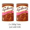 Hot Drinking Chocolate 2 Pack Contains 2 x Galaxy 500g Tubs view 2
