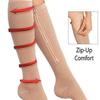 3 Pairs Zipper Medical Compression Socks 15-20 MmHg Graduated Travel, Edema, Diabetics Swelling in Feet Legs view 4