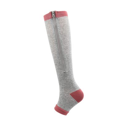 3 Pairs Zipper Medical Compression Socks 15-20 MmHg Graduated Travel, Edema, Diabetics Swelling in Feet Legs