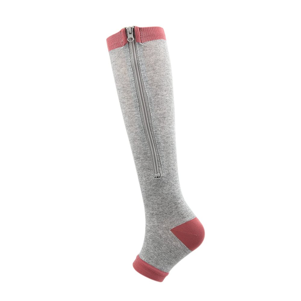 3 Pairs Zipper Medical Compression Socks 15-20 MmHg Graduated Travel, Edema, Diabetics Swelling in Feet Legs