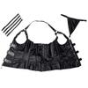 Babydolls Sexy Lingerie Sexy Halter Leather Gothic Corselet Clubwear Dancerwear Clothing Waist Trainer Underbust Plus Size-Black_XXL view 4