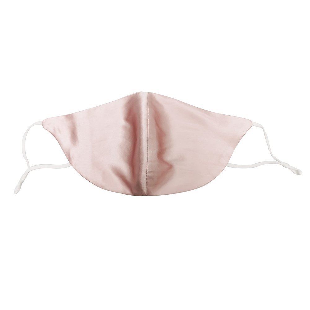 Morton Mulberry Silk - Luxury 100% Mulberry Silk Reusable Face Mask | Breathable Material | Nose Wire | Adjustable Straps | Filter Pocket and 2 Filters | Machine Washable (Pink)
