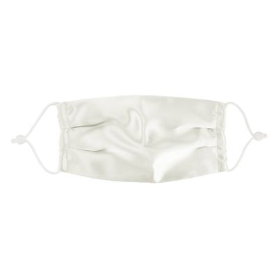 Morton Mulberry Silk - Adults 100% Mulberry Silk Reusable Face Mask | Breathable Material | Double Layered | Adjustable Straps | Acne Prevention | Machine Washable (Cream/Ivory)