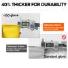 Vgo... Reusable Household Cleaning Gloves,Rubber Dishwashing gloves,Extra Thickness,Long Sleeves,Kitchen Cleaning/Working/Painting/Gardening/Pet Care(HH4601, Yellow, L, 1Pair) view 2
