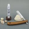 Jag Shaving Shaving Kit - 5Pc Shaving Set - Sustainable - Straight Razor Set - Wooden Badger Shaving Brush - Straight Razor - Leather Strop - Honing Compound - Alum Stick - Genuine Honing Strop view 4