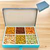 Ghasitaram Gifts Diwali Gifts Blue 6 Part Flavoured Nuts Box 900 GMS view 1