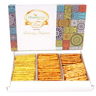 Ghasitaram Gifts Diwali Gifts Assorted Festive Box of Assorted Baked Sticks