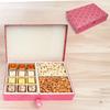 Ghasitaram Gifts Diwali Gifts Red 4 Part of Assorted Bits, Almonds and Cashews view 1