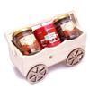Ghasitaram Gifts Diwali Gifts Natural Wooden Cart with Crunchy Cashews, Scented Candle and Chocolate Coated Almonds view 1