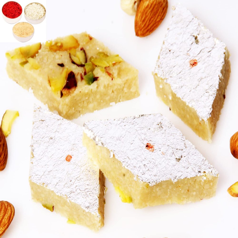 Ghasitaram Gifts Bhaidooj Gifts for Brothers - Pure BADAM KATLI 400 GMS