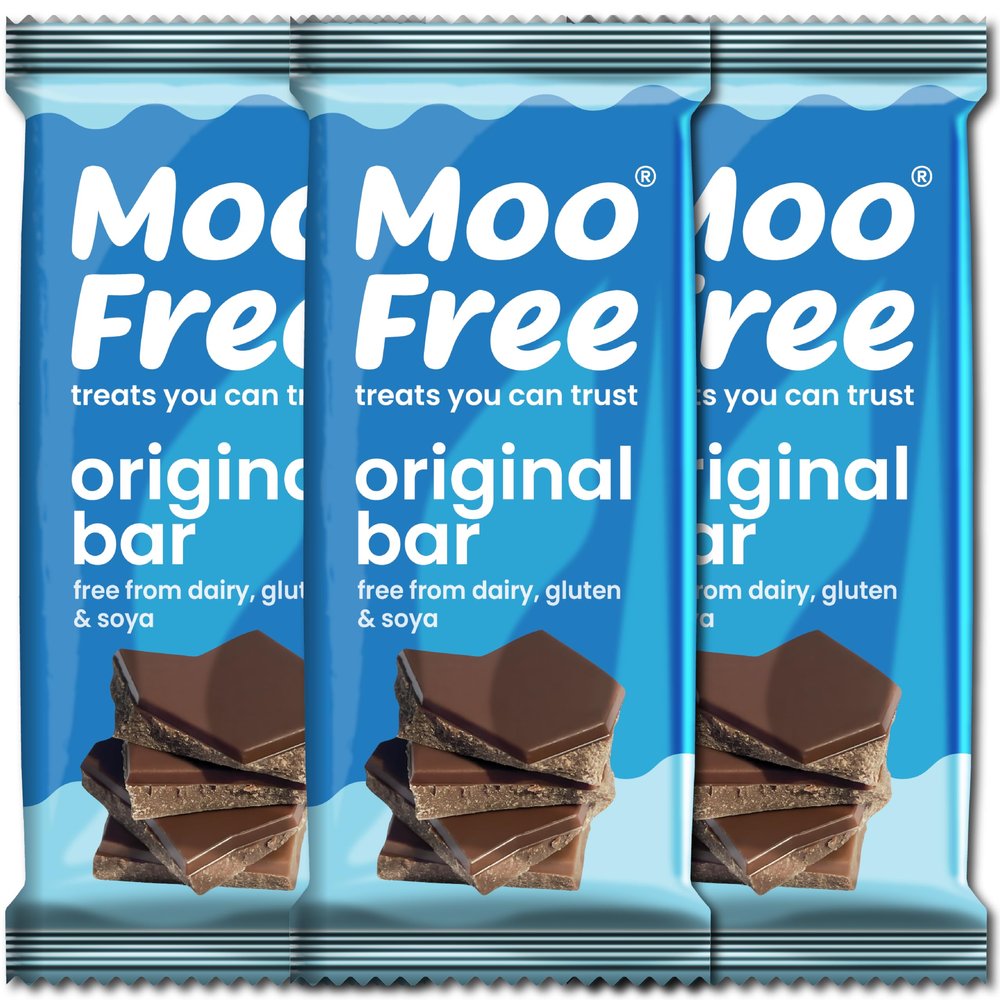 12 x Moo Free Dairy Free Milk Chocolate Bars (80g)