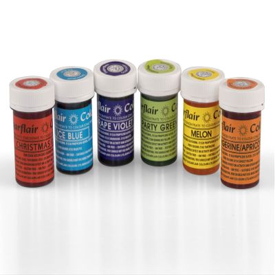 Sugarflair Spectral Rainbow Colours Paste Food Colouring Set 6x 25 Gram
