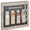 Coffee Gift Sets - Coffee Toppers Set - 4 Pack Coffee Gifts - Vanilla Sugar, Chocolate Sprinkles, Cocoa Powder, Cinnamon Sugar Powder, and Coffee Stencil view 2