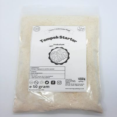 Tempeh Starter/Live Culture/Ragi Tempe/Rhizopus Oligosporus 50 gram-Non GMO