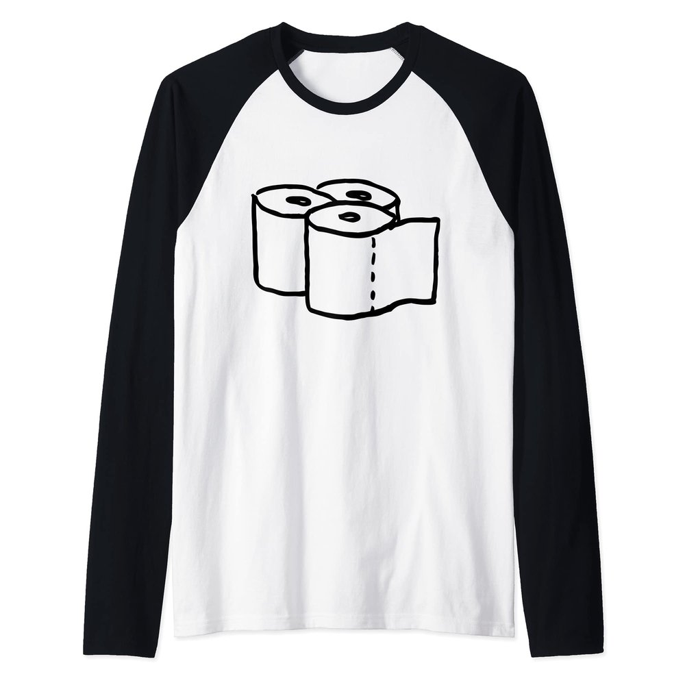 Toilet Paper Rolls Raglan Baseball Tee