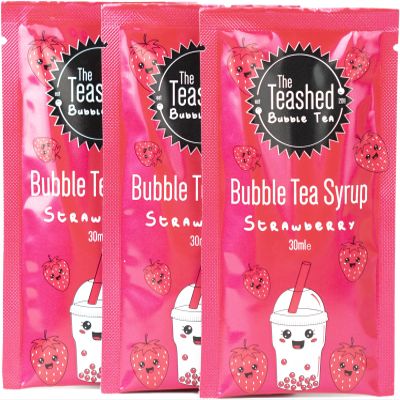 Strawberry Bubble Tea Syrup | 3 Servings | Make Boba Tea At Home | The TeaShed