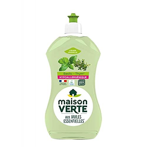 Maison Vert Ecolabel Basil & Aromates Washing-Up Liquid 500 ml - Set of 4