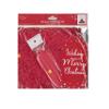 Wishing You A Merry Christmas Red Hamper Dressing Set Contains Shredded Tissue Bow Tag Cellophane Wrap view 1