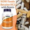 Now Foods, Betaine HCl, 648 mg, 120 Vegan Capsules, Lab-Tested, Gluten Free, SOYA Free, Vegetarian view 2