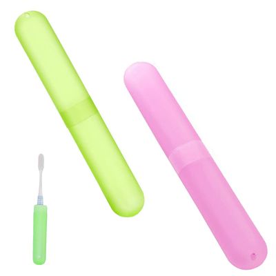 CCLKHY 2 Pcs Toothbrush Case, Toothbrush Travel Case Cover, Portable Toothbrush Storage Case, Sutiable for Home Travel Outdoor Camping Hiking Business Trip