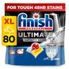 Finish Dishwasher Tablet, Ultimate Infinity Shine, 80 Tablets, Lemon Sparkle, Clean & Shine Detergent Tabs, Tough on Grease Stains, Effective for Short Eco Cycle view 1