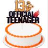13 Official Teenager Birthday Cake Topper - Happy 13th Birthday Sports Basketball Cake Topper - Game Day Boy's 13th Birthday Party Cake Decorations view 1