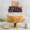 13 Official Teenager Birthday Cake Topper - Happy 13th Birthday Sports Basketball Cake Topper - Game Day Boy's 13th Birthday Party Cake Decorations view 2