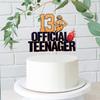 13 Official Teenager Birthday Cake Topper - Happy 13th Birthday Sports Basketball Cake Topper - Game Day Boy's 13th Birthday Party Cake Decorations view 3