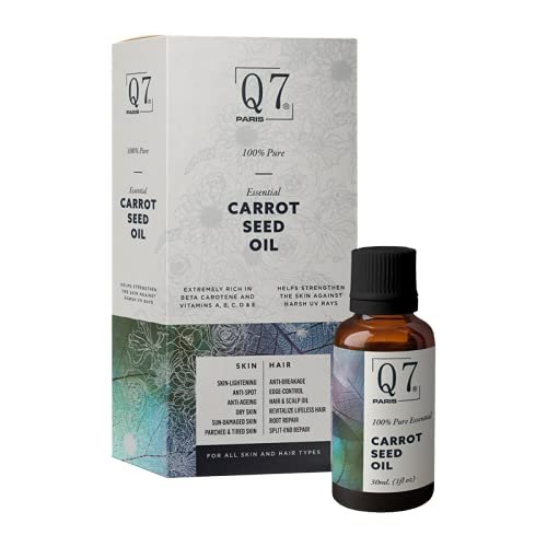 100% Pure, Carrot Seed Essential Oil ? 30ml: Perfect for Aromatherapy, Hair Growth, Sensitive Sun Damage & Dull Skin - Hair Nourishing - Best for, Parched Skin & Fine Lines