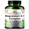 Magnesium 6-1 Complex 1500 mg Daily | 400 mg Elemental Magnesium | Oxide, Bisglycinate, Malate, Taurate, Citrate & Aspartate | 180 Vegan Capsules | High Strength & Bioavailable view 1