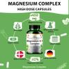Magnesium 6-1 Complex 1500 mg Daily | 400 mg Elemental Magnesium | Oxide, Bisglycinate, Malate, Taurate, Citrate & Aspartate | 180 Vegan Capsules | High Strength & Bioavailable view 2