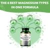 Magnesium 6-1 Complex 1500 mg Daily | 400 mg Elemental Magnesium | Oxide, Bisglycinate, Malate, Taurate, Citrate & Aspartate | 180 Vegan Capsules | High Strength & Bioavailable view 4