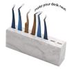 8 Slots Tweezers Stand Holder, Plastic Marble White Tweezers Stander Eyelash Extension Tweezer Tools Eyelash Tweezer Storage Holders (Not Include Tweezers) view 4