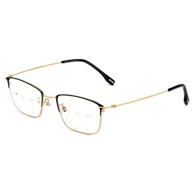 CAOXN Smart Multi-Focus Business Reading Glasses, Anti-Blue Light Reader Unisex Lightweight Magnifying Anti-Glare Anti-Eye Fatigue Glasses,Gold,3.0 x
