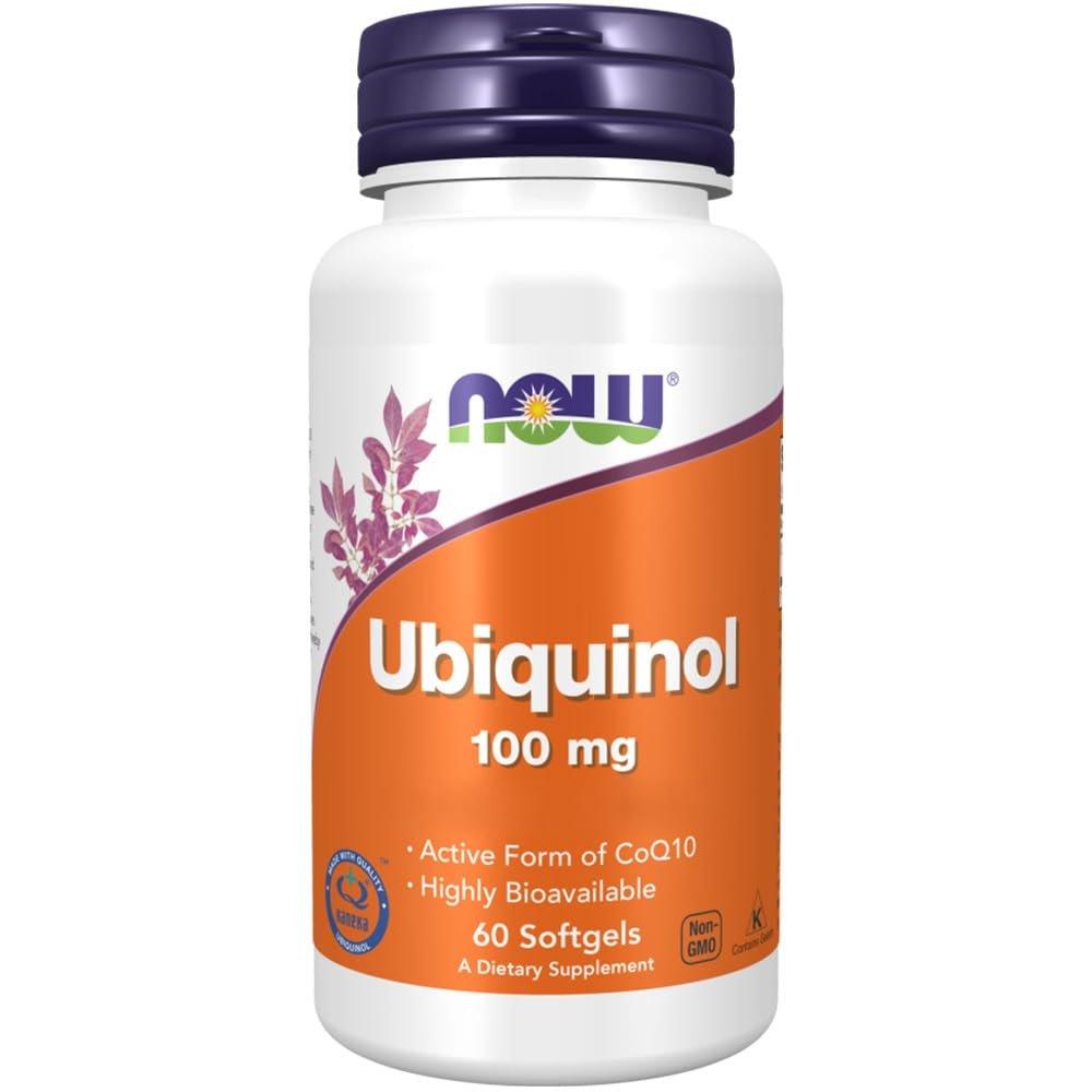 Now Foods, Ubiquinol, Active Form of CoQ10, 100mg, 60 Softgels, Gluten Free, Soy Free, Non-GMO
