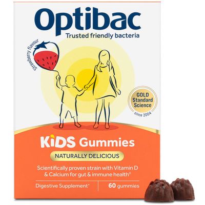 Optibac Probiotics Kids Probiotic Gummies - Vitamin D & Calcium for Immune Support & Gut Health - Most Trusted by Parents - 60 Vegan Gummies