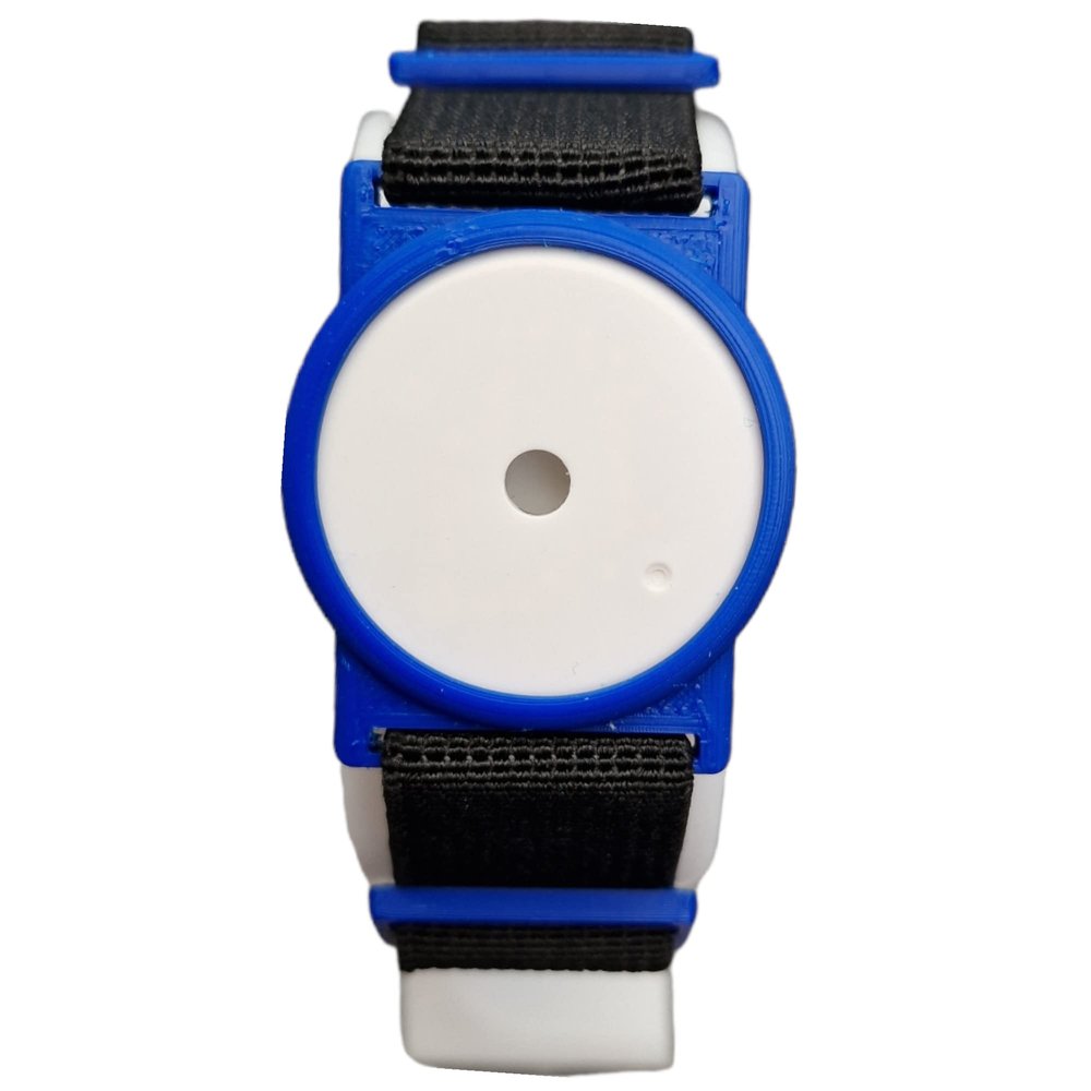 CGM Clips UK - Sensor Armband Holder/Protector Compatible with Freestyle Libre 1/2 (Blue/Black)