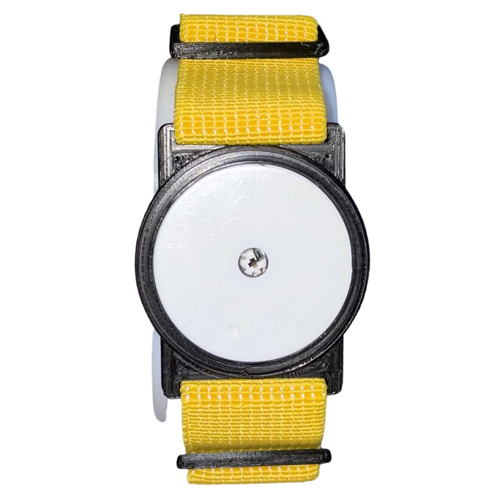 CGM Clips UK - Sensor Armband Holder/Protector Compatible with Freestyle Libre 1/2 (Black/Yellow)