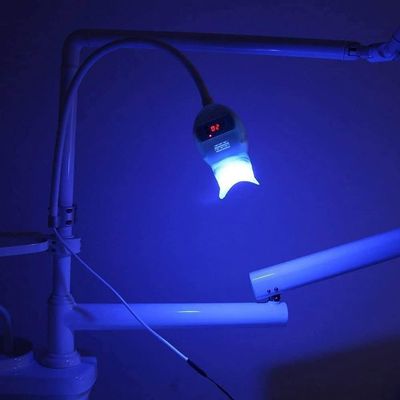 2 Types Safe Reliable Dental Cold Light Smart LED Teeth Whitening Machine Desk Tooth Bleaching Lamp Dental Whitening Instrument with One Goggles,A