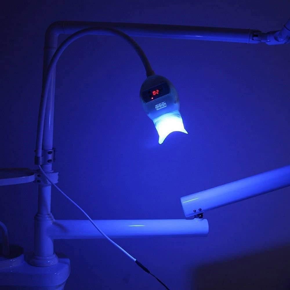 2 Types Safe Reliable Dental Cold Light Smart LED Teeth Whitening Machine Desk Tooth Bleaching Lamp Dental Whitening Instrument with One Goggles,A